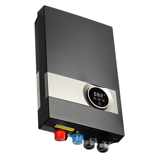SucceBuy Tankless Electric Water Heater 27kW Instant Hot Water Heater Under Sink On Demand for Bathroom w/ LCD Touch Screen 240V