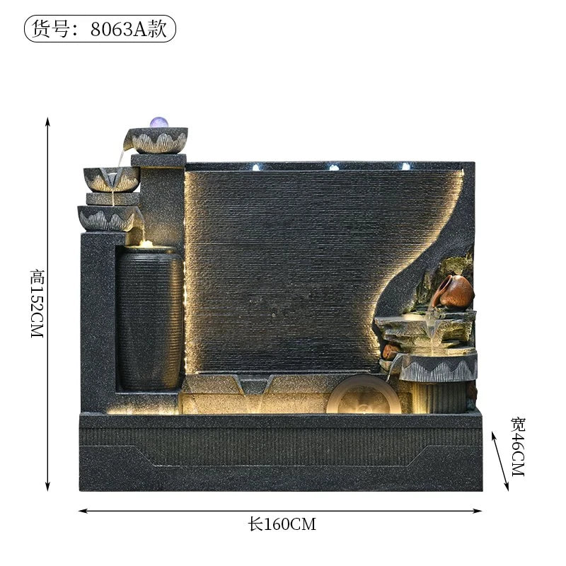 XL Outdoor Courtyard Fish Pond Fountain Terrace Turtle Pond Feng Shui Bowl European Style Wealth-Attracting Water Flow Ornament