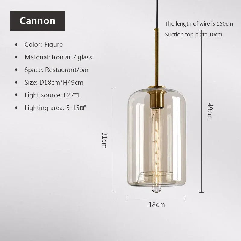 Nordic Modern Coffee Glass Pendant Light LED E27/G9 Decorative Lighting Fixtures Kitchen Dining Room Attic Hanging Pendant Light